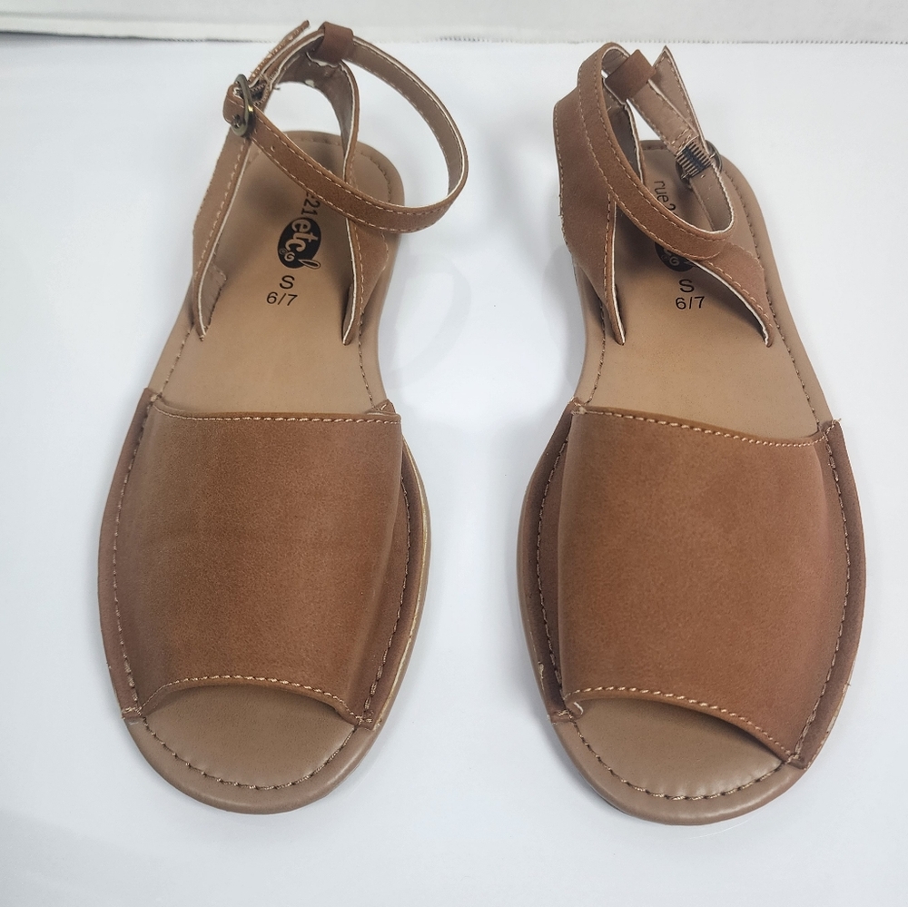 Rue21 Women's Brown Ankle Strap Sandals Size 6 Or 7S